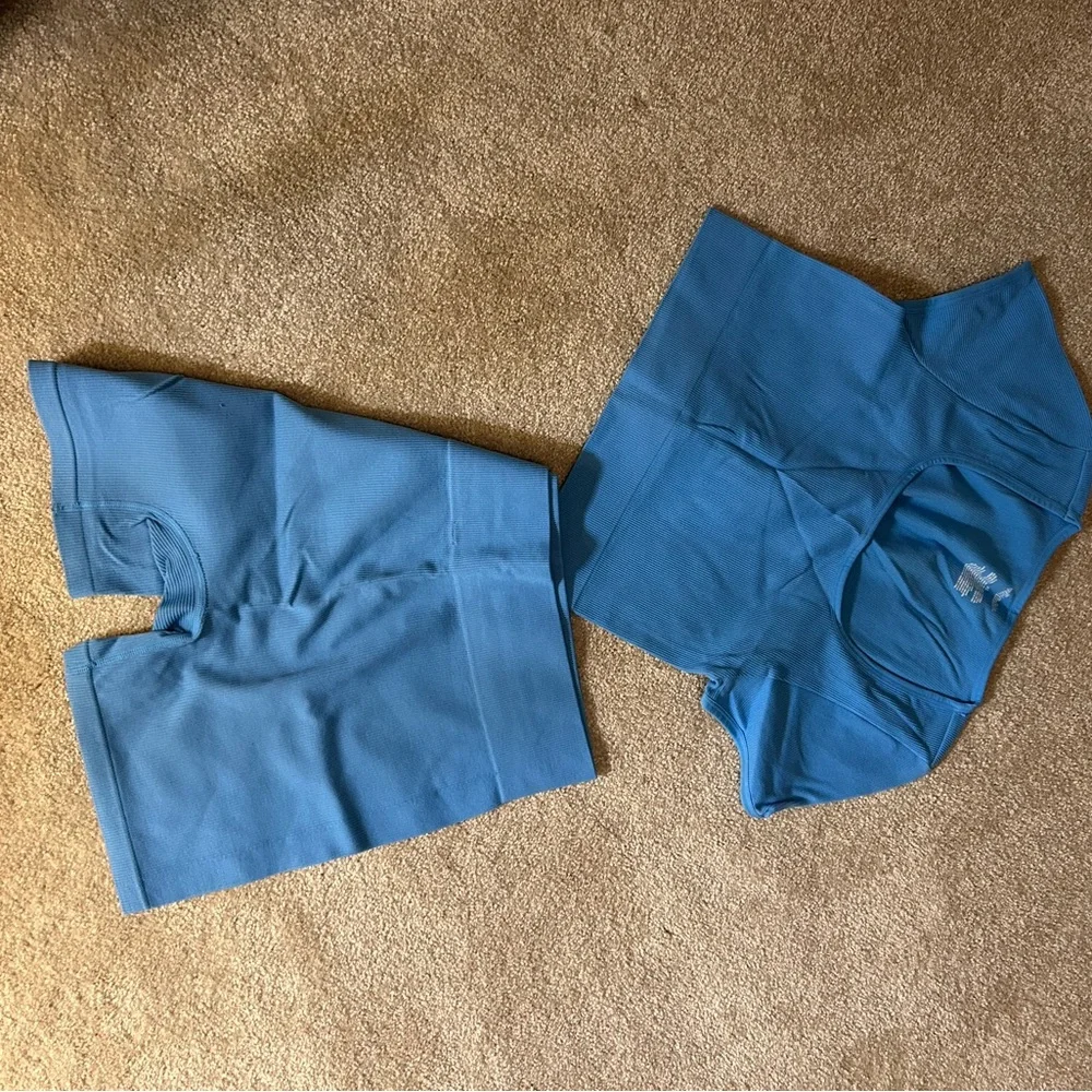 Wild Fable Sky Blue Ribbed Top - Picture 3 of 3